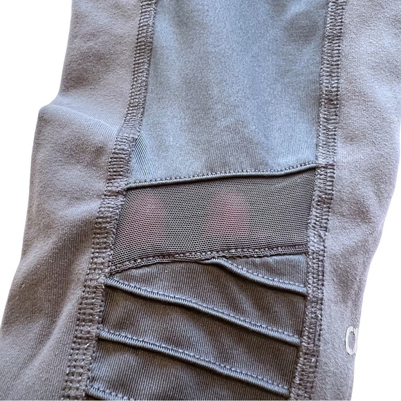 alo High Waist Moto Legging Gray Mixed Media Panel XS 2 4 - Picture 6 of 14